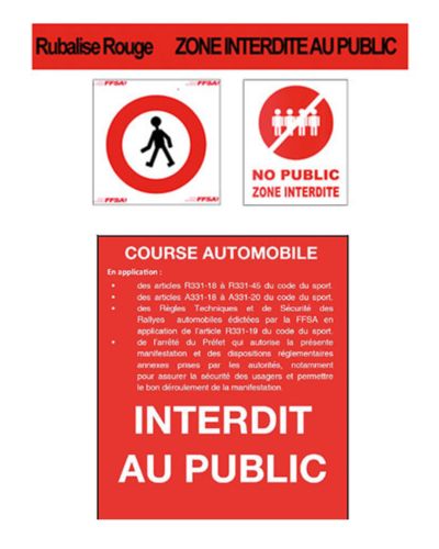 Zones interdites spectateurs