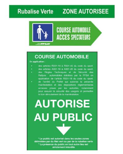 Zones spectateurs autorisées